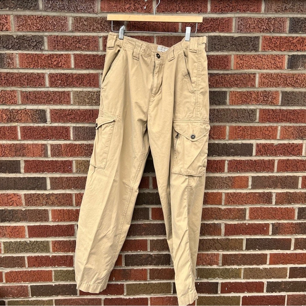 Merona Men's Tan Zipper Pocket Chino Cargo Pants