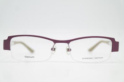 Brille Prodesign Denmark 4339 Titanium Violett Grün Transparent Halbrand Neu