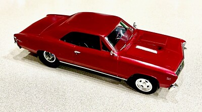 🏁 BUILT MODEL CAR 1967 RED CHEVY CHEVELLE SS CUSTOM PRO BUILD