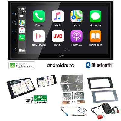 JVC KW-M560BT Radio Apple CarPlay für Audi A4 04-09 anthrazit vollaktiv Bose