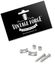 CHROME VINTAGE STRING TREE RETAINER GUIDE SET (2) FOR FENDER STRAT GUITAR *NEW*