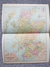 1875 Antique J Bartolomew Map of Scotland