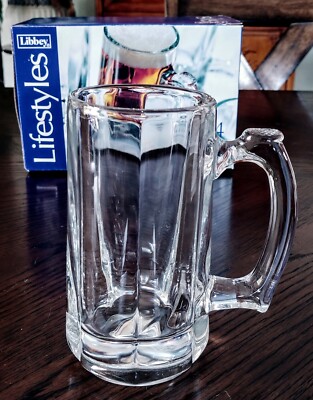 Set Of 4 Libbey Lifestyles 12 Oz Paneled Beer Mugs Steins 89449 In Original  Box | eBay