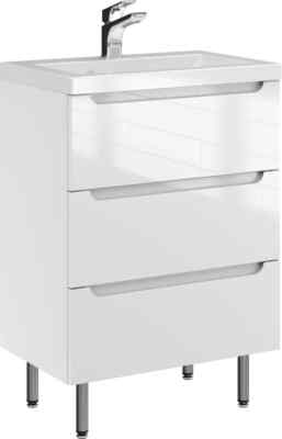 Schrank mit Waschtisch 60 cm Badezimmer Waschtischunterschrank Badmöbel Stehend