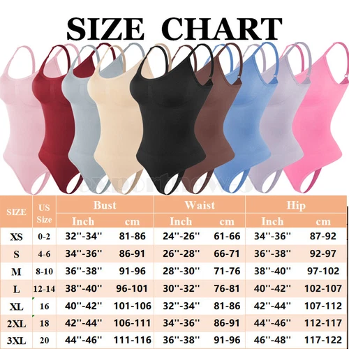 Women Shapewear Bodysuit Tummy Control Body Shaper Sculpting Snatched Waist Cami - Picture 2 of 48