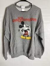 Vintage 1971 Walt DISNEY World Grey Pullover Sweatshirt - L