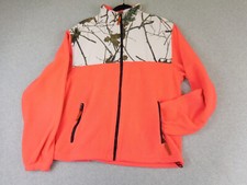 Trail Crest Jacket Womens Size Large Orange Camo Full Zipped Long Sleeve Outdoor