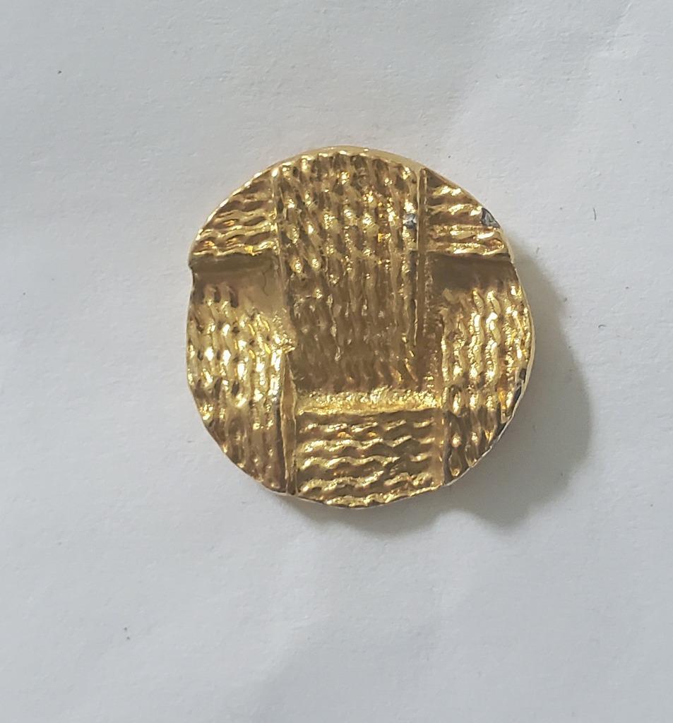 Round Gold Color Metal Woven Shank Back VINTAGE BUTTONS 30L - 3/4 ...