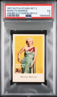 1957 Dutch Studio Set 2 Card MARILYN MONROE Gentlemen Prefer