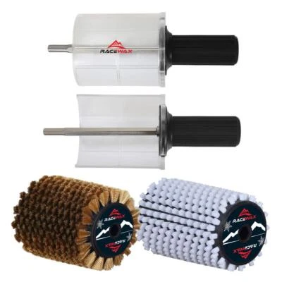RaceWax Roto Bürste Nylon Kupfer Set Rotorbürste 100mm Rotobürste Speed Stick
