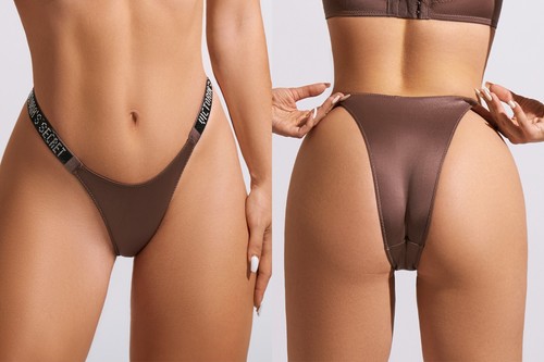 Victoria's Secret Shine Strap - MULTI BRIEF - Classic SATIN lingerie - Picture 15 of 33