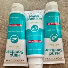 Evra Labs Hand Sanitizer w Aloe LOT OF 19 3.4oz Each New Sealed Fast Acting Gel