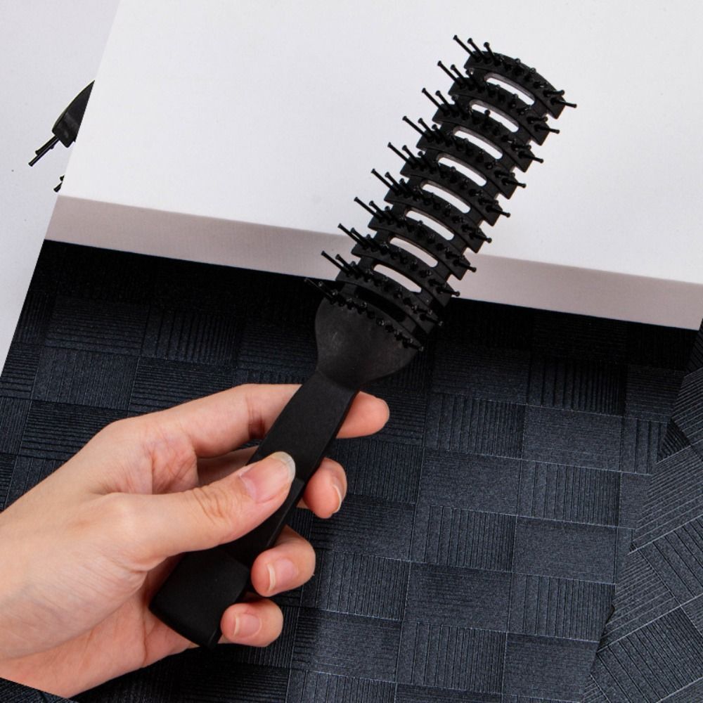3Pcs AntiStatic Vent Hair Brush Comb Black Ribs Comb Detangling Vent