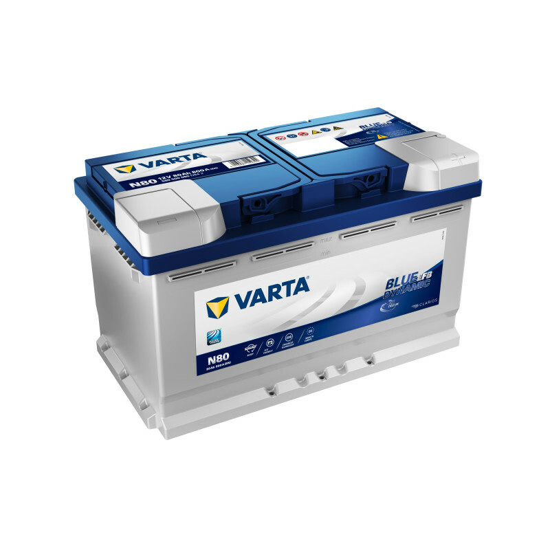 Batterie Varta Blue Dynamic EFB N80 de qualité supérieure pour moteurs exigeants