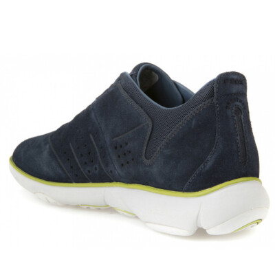 Geox U NEBULA A - SUEDE Herren Sportliche Schnürer in Blau
