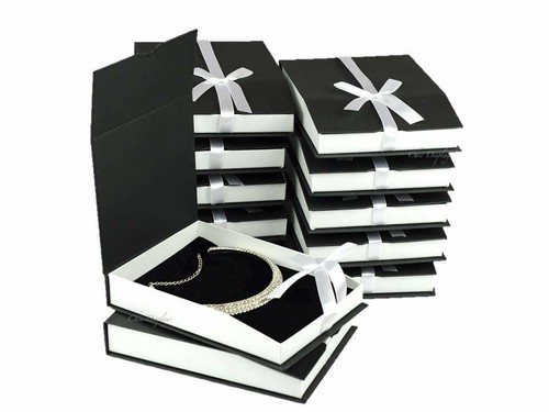 12pc Gift Boxes For Necklace Black Jewelry Boxes Large Jewelry Set Gift 12pc Gift Boxes For Necklace Black Jewelry Boxes Large Jewelry Set Gift