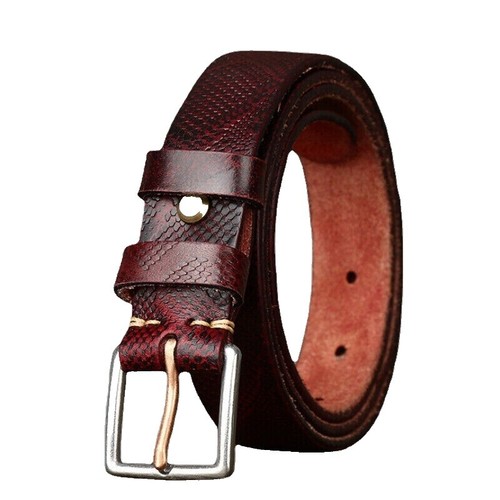 Ralph Gladen Schlangenleder-Gürtel Python Sonderbreite 4,5cm Grün