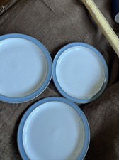 3 Denby Colonial Blue Side/ Tea Plates 6.75"/ 16cm