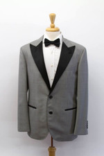 NWT 4795 Brunello Cucinelli Mens Houndstooth Print 2Pc Tuxedo Suit 50/ 40US A228