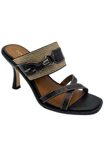 Donald Pliner Women's Erica Crocco Heel Dark Brown