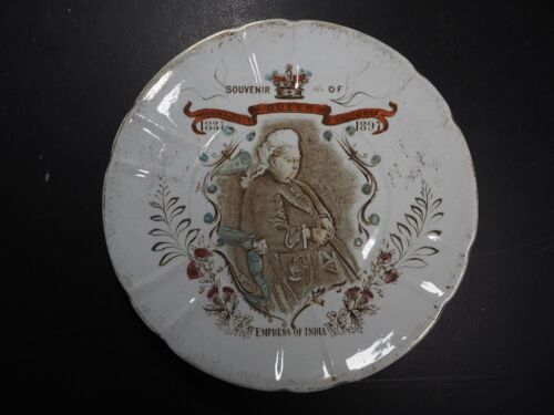 Queen Victoria  Collectible Antique Royal Plate 24cm Empress Of India - Picture 1 of 8