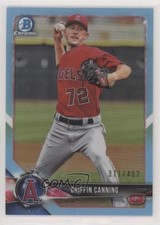 2018 Bowman Draft Chrome Sky Blue Refractor 371/402 Griffin Canning #BDC-197 sh7
