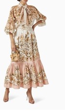 NEW W/TAGS-ZIMMERMANN SET Chintz Blouse & Midi Skirt Size 2 Aus 12 US 8 RRP$1245