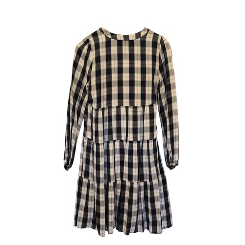 Anthropologie Maeve Black Amber Dress Plaid Gingham Tiered Size XS Cottagecore - Bild 2 von 8