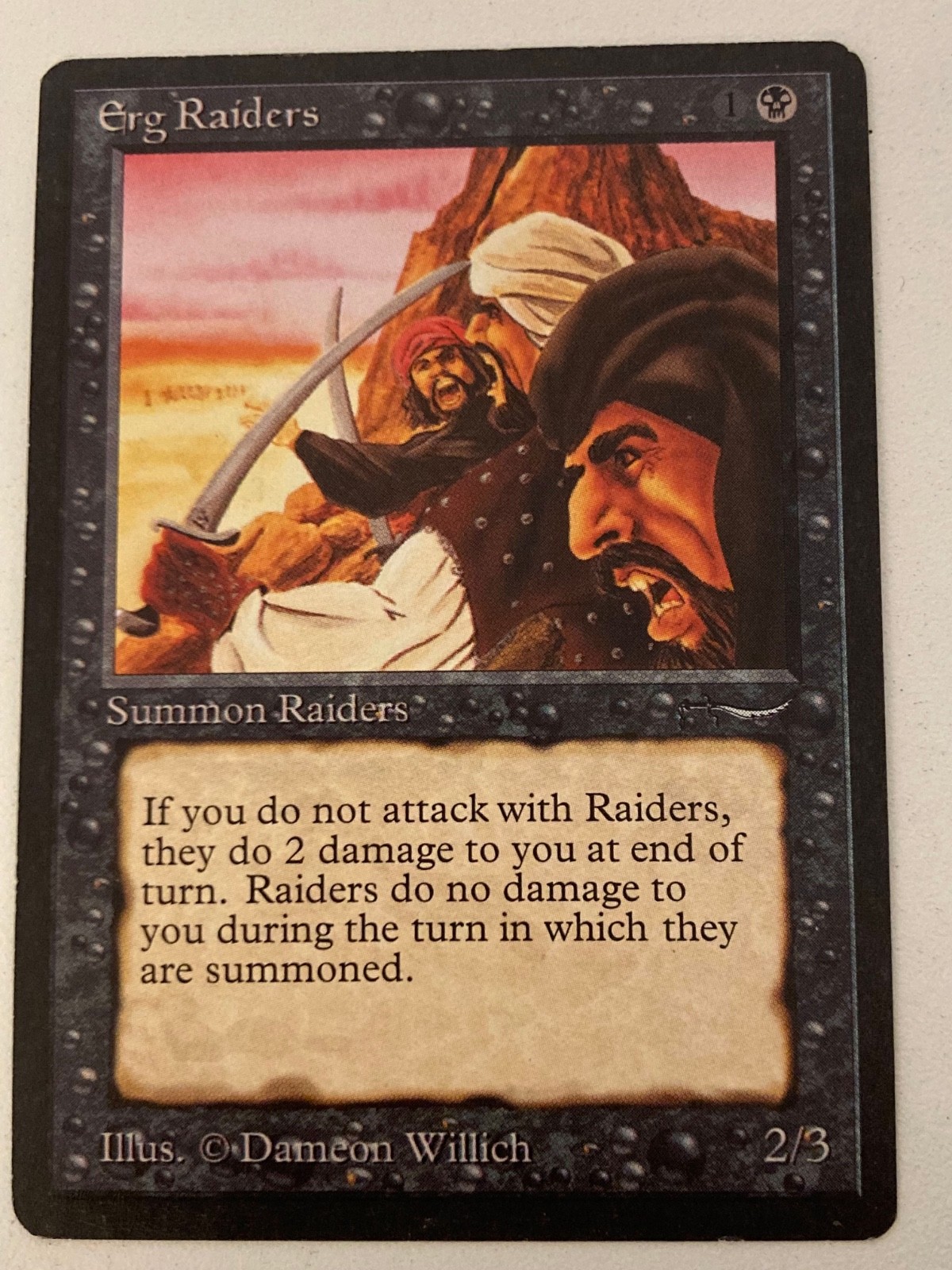 Magic the Gathering MTG Arabian Nights Erg Raiders Dark LP  (Beta Bob)