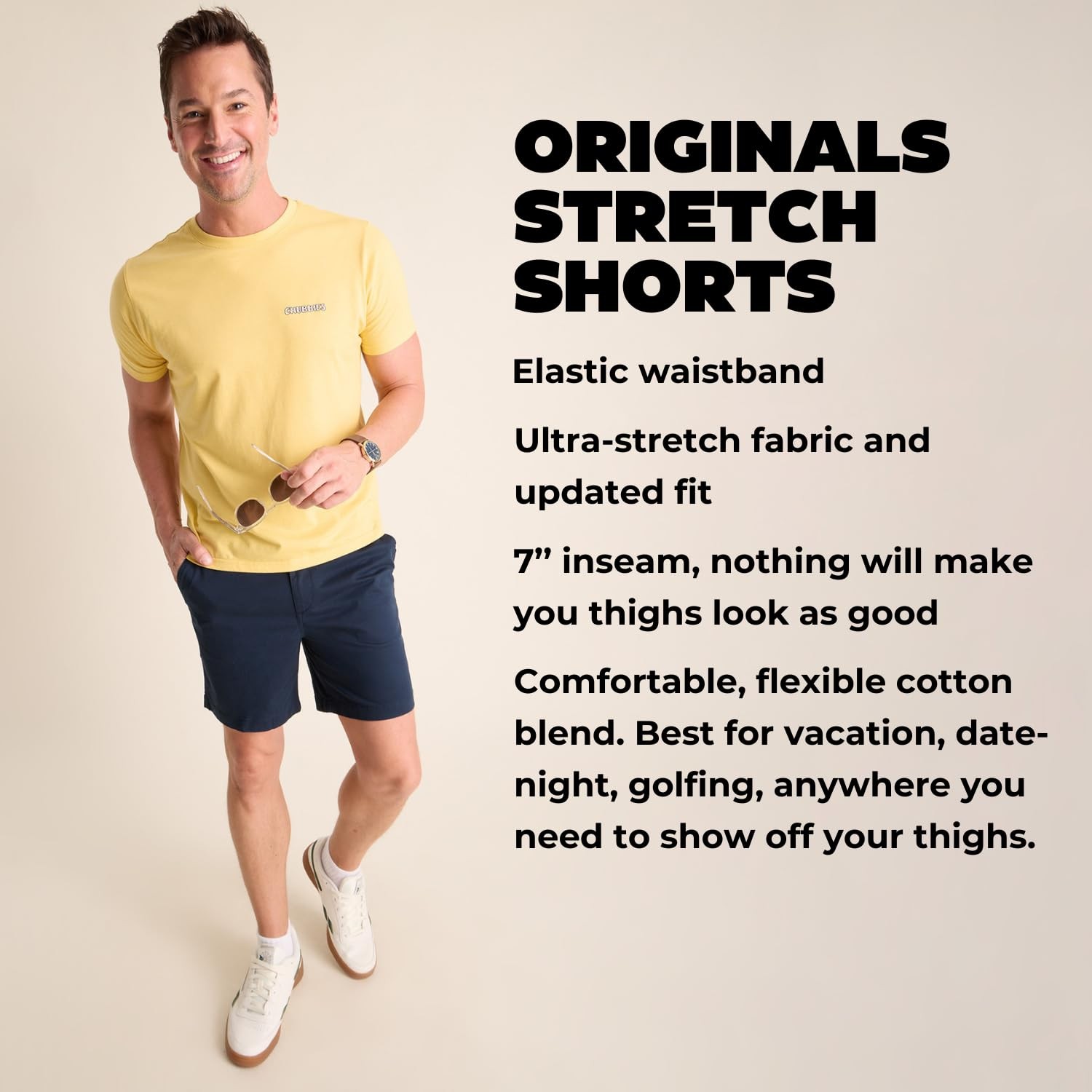 Chubbies Original Stretch Twill 7-Inch Shorts in The Armadas Size X-Large