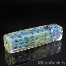 4.5" Fumed Rectangle Tobacco Smoking Pipe Thick Collectible Glass Pipes - P819B