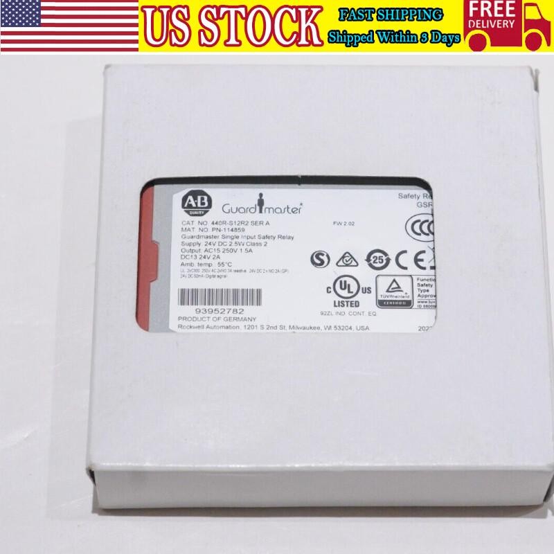 NEW AB 440R-S12R2 GUARDMASTER SINGLE INPUT SAFETY RELAY 24VDC US Free Tax