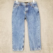 The Kooples Jeans Womens 25 Blue Nelly Button Fly Straight Cropped
