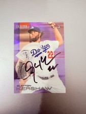2016 Topps Finest #50 Clayton Kershaw Purple Refractor -152/250-Autographed