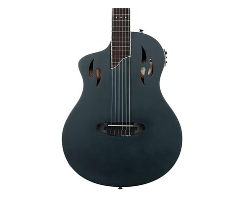 Ortega Guitars RTPSTD-SBK-L TourPlayer LH A/E Nylon - Satin Black - Open Box