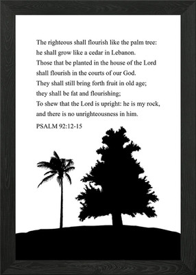 Psalm 92 12 15 Gerahmtes Wandbild Poster Leinwanddruck Bild