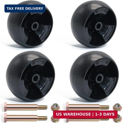 CheeMuii 4 Pack Mower Deck Wheel Kit Replace for MTD/Cub Cadet 734-04155 Replace
