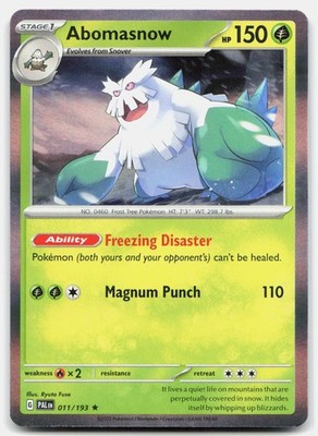 Abomasnow Rare Paldea Evolved Holo 011/193 NM/M Pokemon