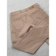 Peter Millar Collection Mens 33 Taupe Brown Tencel Blend 5-Pocket Pants ME0RT04
