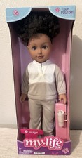 My Life As Jordyn Posable 18-Inch Doll, Dark Brown Curly Hair, Brown Eyes, NEW