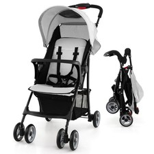 Foldable Lightweight Baby Stroller Kids Travel Pushchair 5-Point Safety System