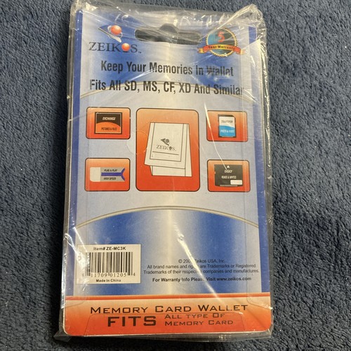 Zeikos Memory Card Wallet ~ New ~ Fits All Memory Cards With Small Carabiner - Picture 5 of 7