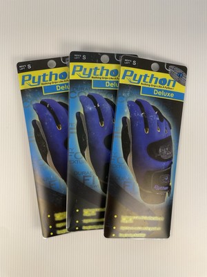 Python Deluxe Racquetball Pickleball Glove, Left Hand Small Leather Lot Of 3