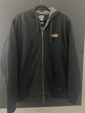 LL BEAN MEN S KATAHDIN IRON WORKS HOODED SWEATSHIRT FLEECE-LINED SIZE MED-TALL