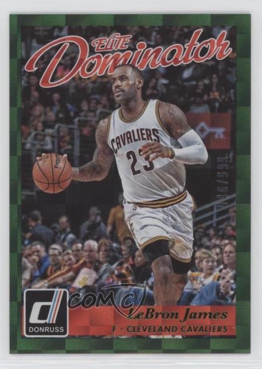2015-16 Panini Donruss Elite Dominator 46/999 LeBron James #22 gb9