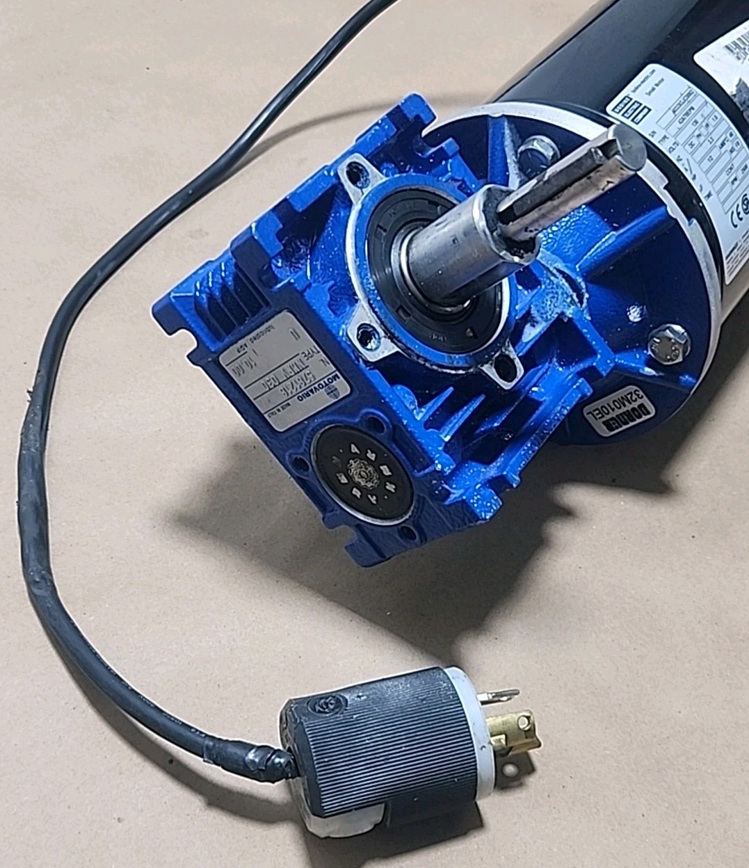 *PREOWNED* Bodine 42A7BEPM Motor 1/2Hp & Motovario NMRV030 Gear Reducer Warranty