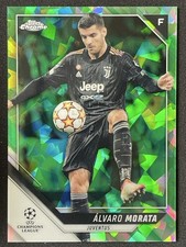 Alvaro Morata 2021-22 Topps Chrome Sapphire UCL Green /75 #101