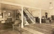 Nashua Country Club Nashua NH Interior RPPC Photo Postcard COPY