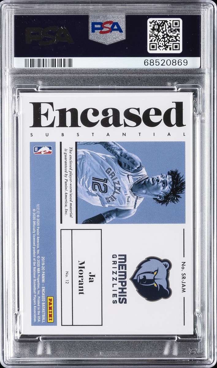 2019-20 Panini Encased - Substantial Swatches Rookies Ja Morant