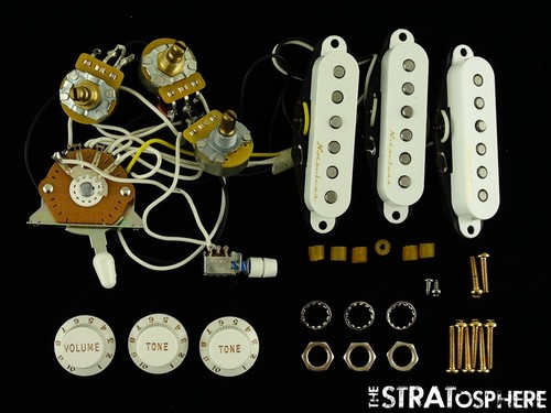 USED American Deluxe Stratocaster PICKUPS POTS KNOBS SWITCH Strat Noiseless S-1